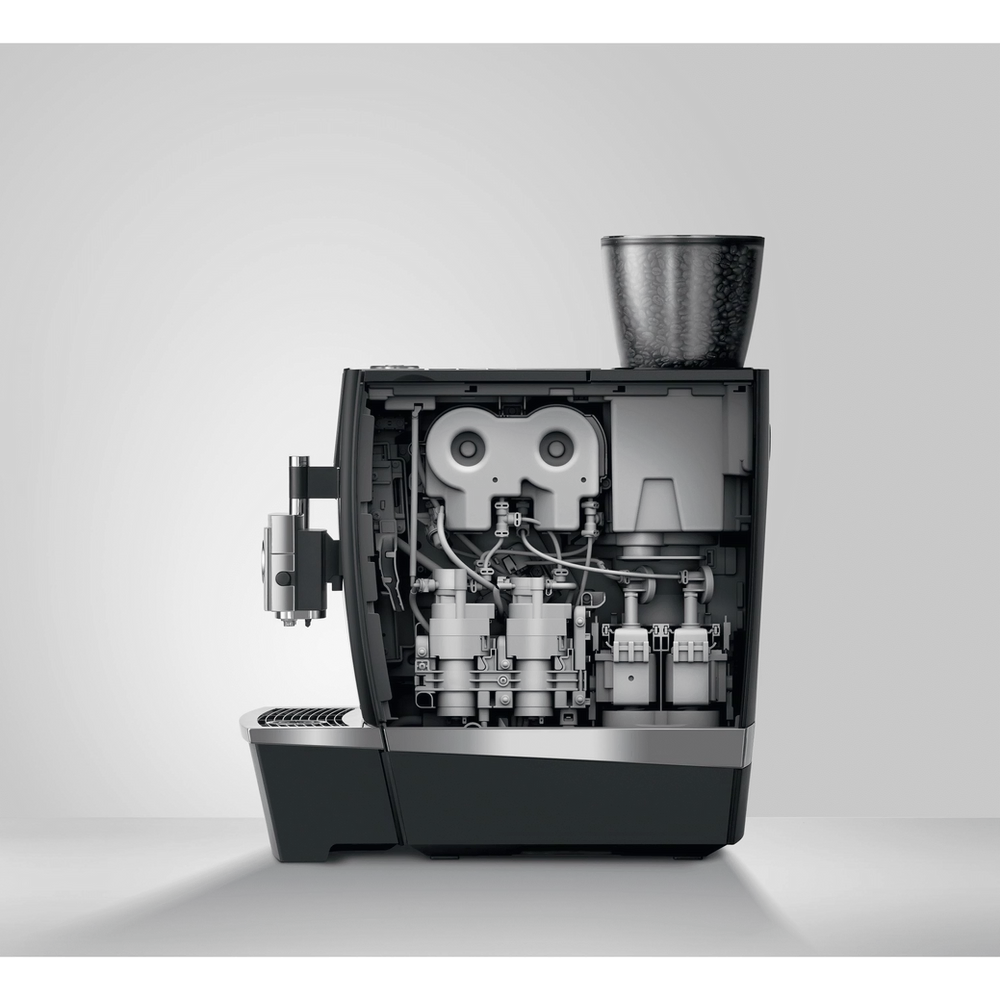 JURA GIGA X8c – de beste volautomatische koffiemachine voor professioneel gebruik, met nieuw binnenwerk, robuuste combi-uitloop en intuïtieve touch display. Inclusief gratis dealerpakket.