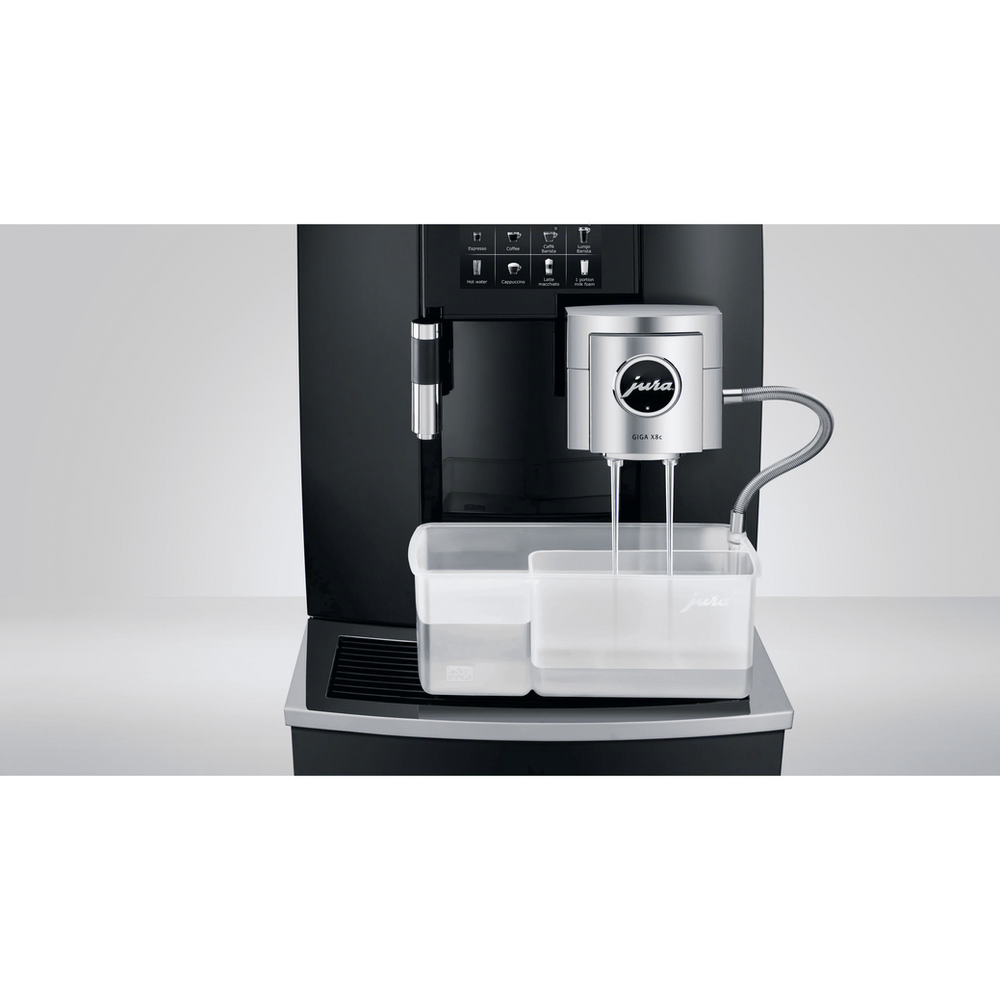 JURA GIGA X8c – de beste volautomatische koffiemachine voor professioneel gebruik, met nieuw binnenwerk, robuuste combi-uitloop en intuïtieve touch display. Inclusief gratis dealerpakket.